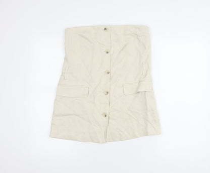 Womens UK Size 6 Zara Beige  Blouse