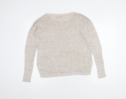 Womens UK Size M American Eagle Outfitters Beige Pullover Jumper