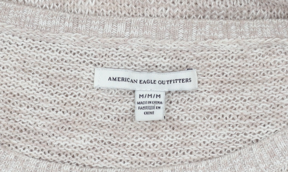 Womens UK Size M American Eagle Outfitters Beige Pullover Jumper