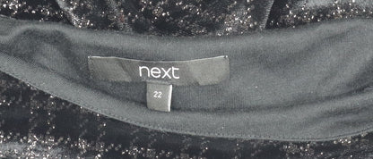 Womens UK Size 22 NEXT Black Basic Blouse