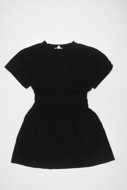 H&M Black Women's Dress, Size 12, 100% Cotton