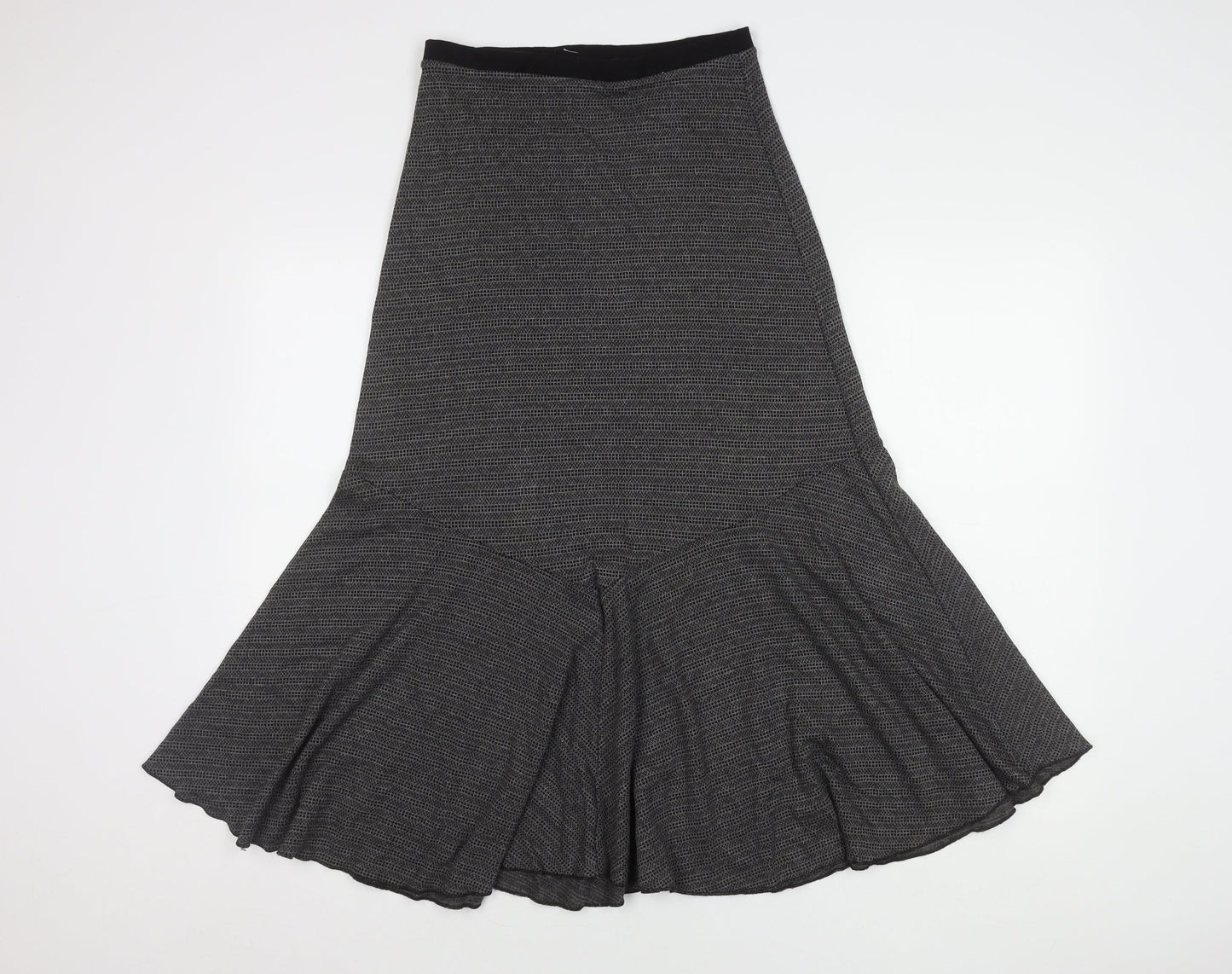 James Lakeland Women's Black/Grey Flare Midi Skirt