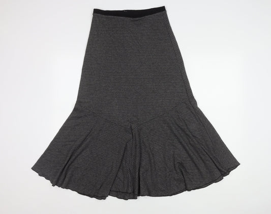 James Lakeland Women's Black/Grey Flare Midi Skirt