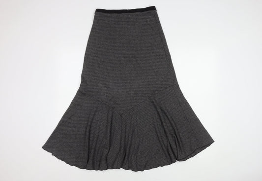 James Lakeland Women's Black/Grey Flare Midi Skirt