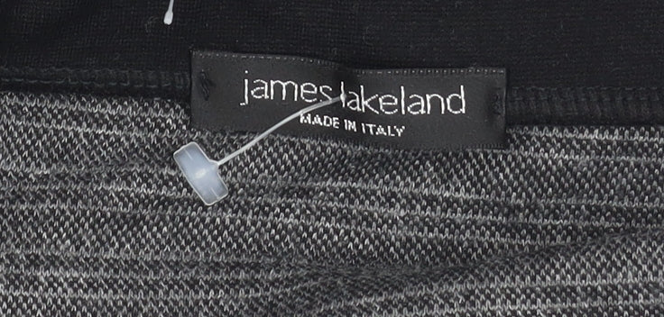 James Lakeland Women's Black/Grey Flare Midi Skirt