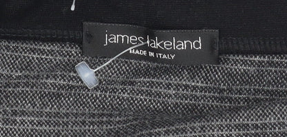 James Lakeland Women's Black/Grey Flare Midi Skirt