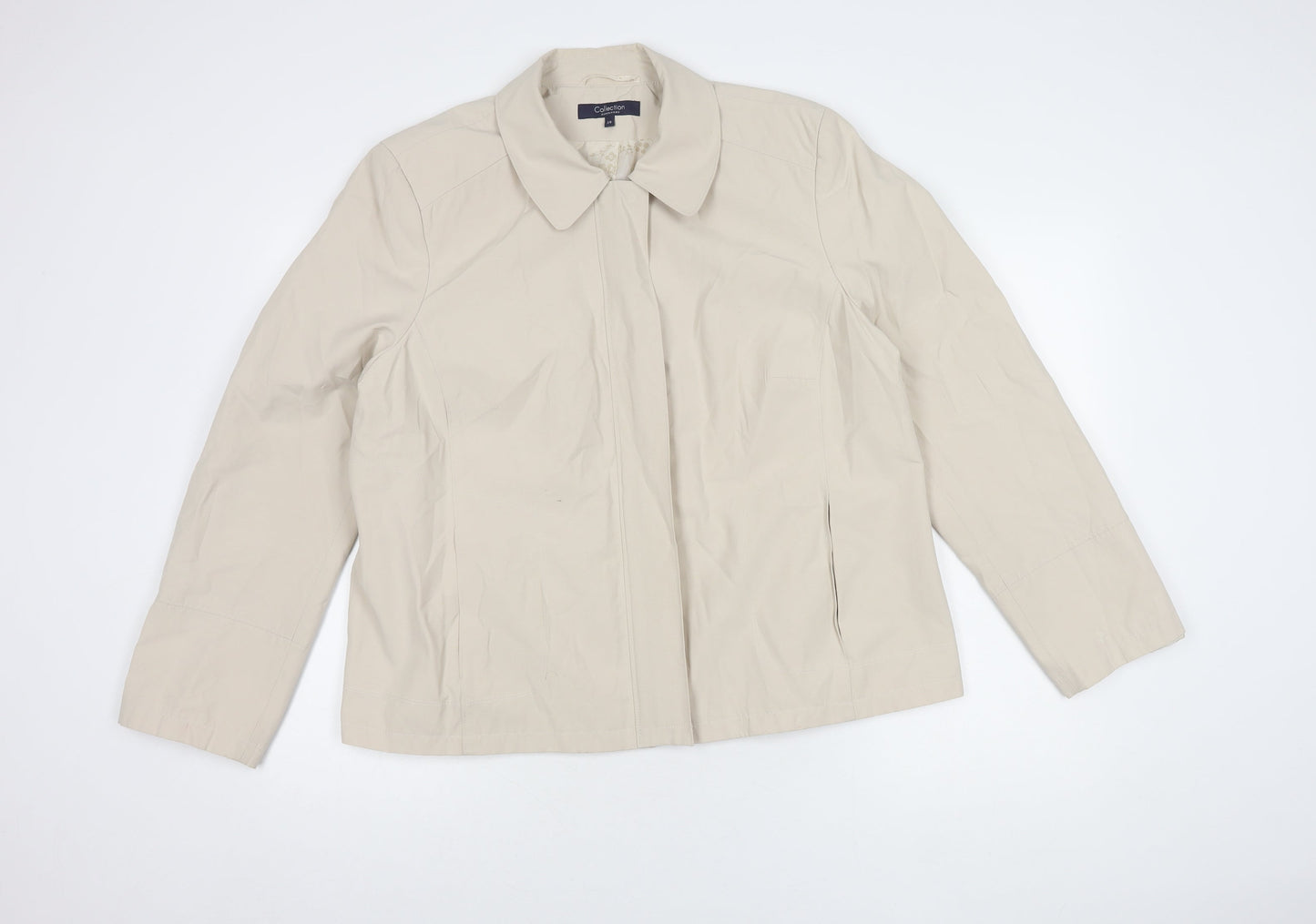 Womens UK Size 20 Debenhams Beige Basic Jacket