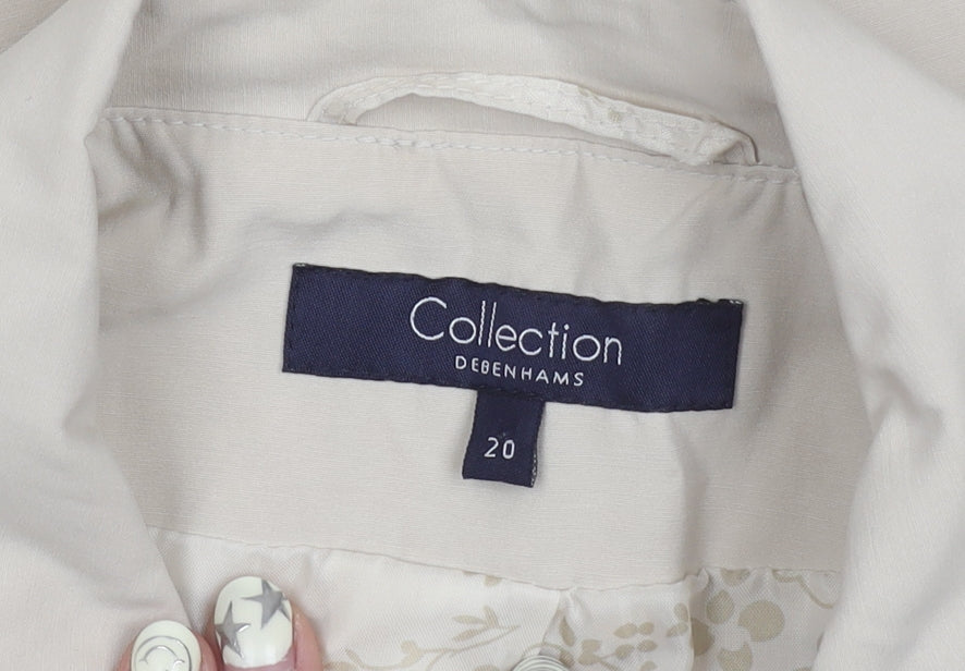Womens UK Size 20 Debenhams Beige Basic Jacket