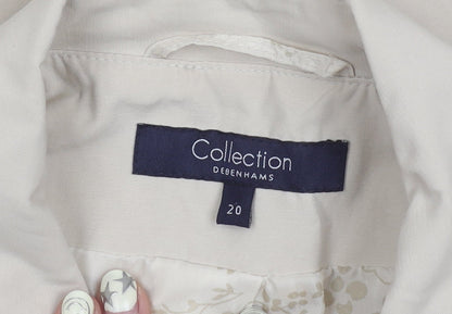 Womens UK Size 20 Debenhams Beige Basic Jacket