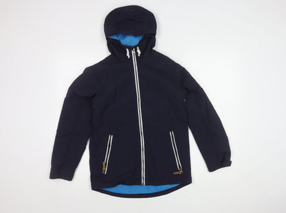 Next Boys Blue Hooded Mid-Length Jacket, 12 Years