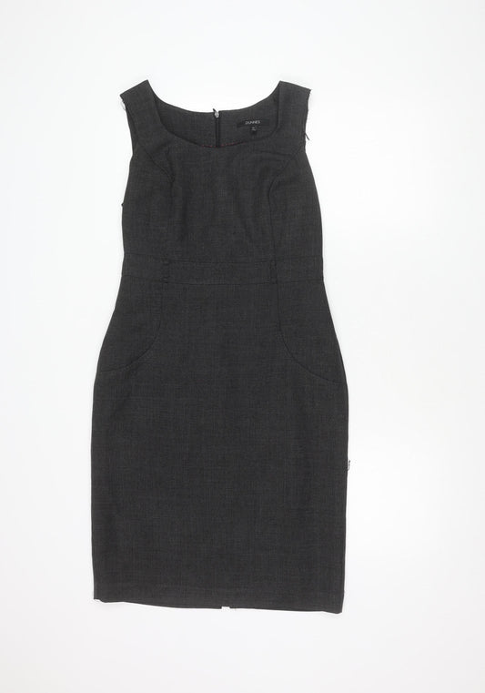 Dunnes Women's Grey Sheath Dress Size 12