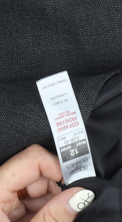 Dunnes Women's Grey Sheath Dress Size 12