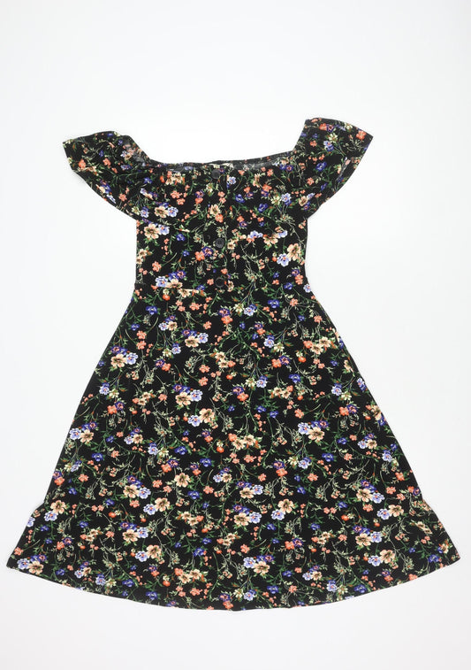 Oasis Women's Multicoloured Floral Dress - Size S