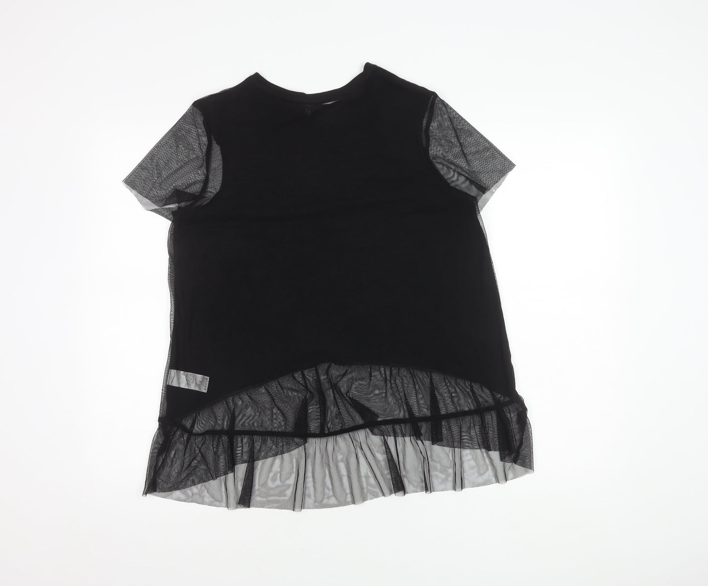 Womens UK Size 8 River Island Black Basic Blouse