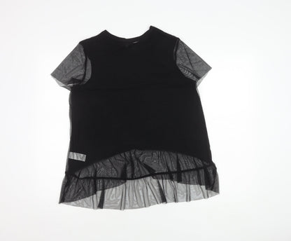 Womens UK Size 8 River Island Black Basic Blouse