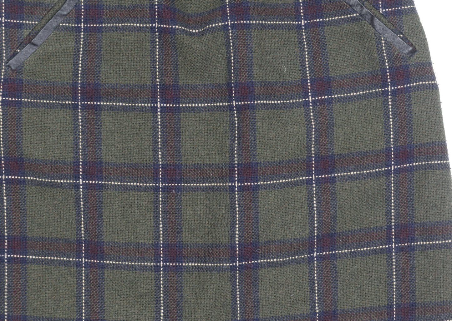 Oasis Women Multicoloured Plaid Size 10 Pencil Skirt