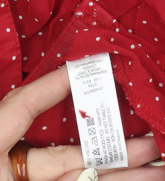 Womens UK Size 14 Rocha John Rocha Red  Blouse