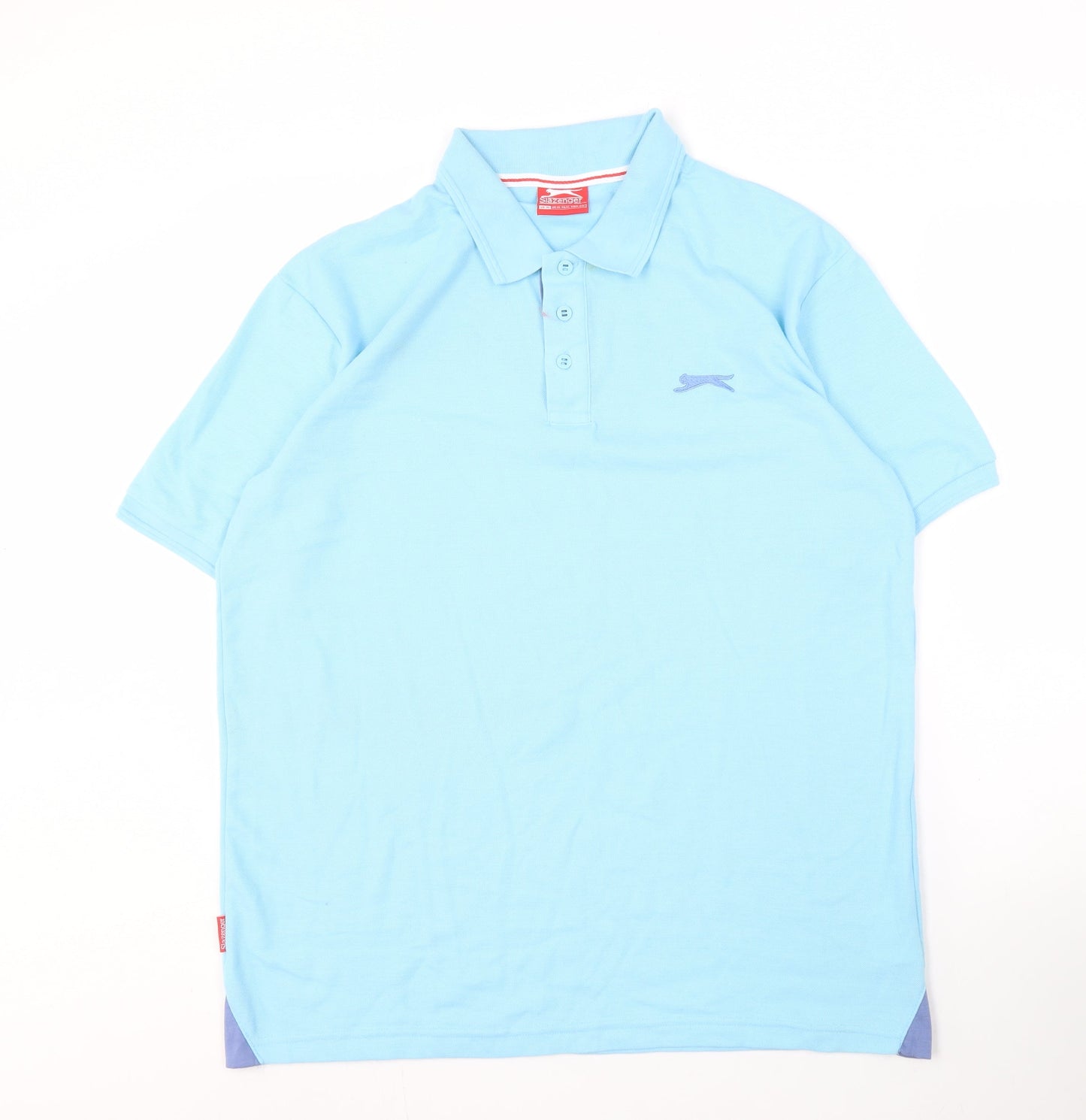 Slazenger Men's Blue XL Polo Shirt, Casual Solid