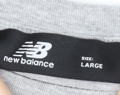 New Balance Men's Grey Graphic Print T-Shirt - L