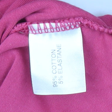 Womens UK Size M KEW Pink Basic T-Shirt