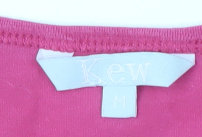 Womens UK Size M KEW Pink Basic T-Shirt