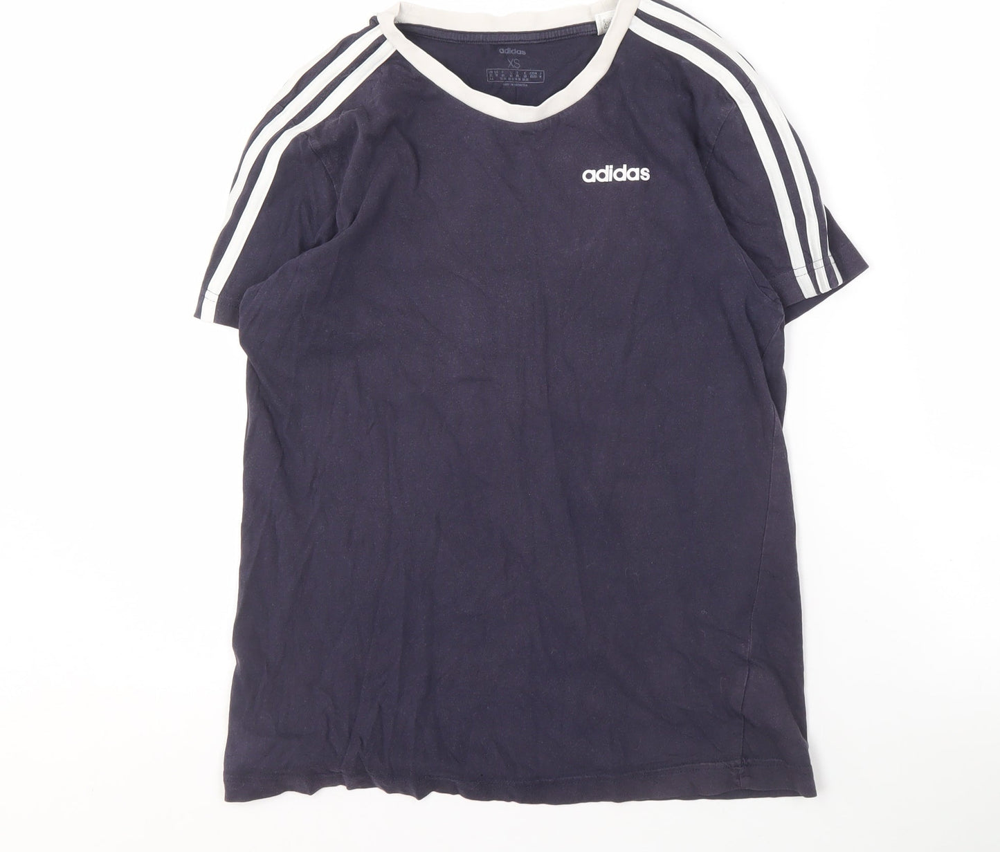 Adidas Men's Blue XS T-Shirt, Cotton Logo Design