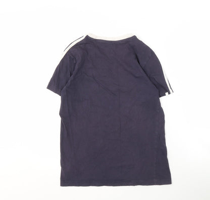 Adidas Men's Blue XS T-Shirt, Cotton Logo Design