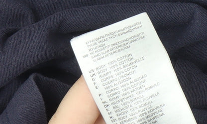 Adidas Men's Blue XS T-Shirt, Cotton Logo Design