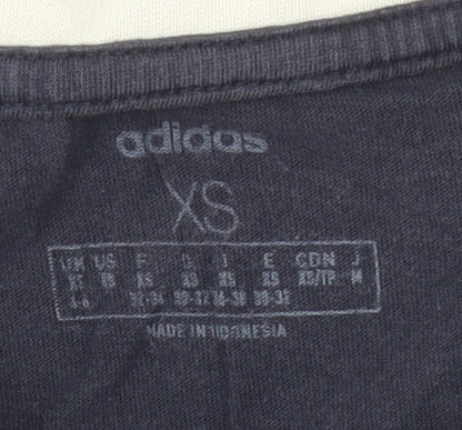 Adidas Men's Blue XS T-Shirt, Cotton Logo Design