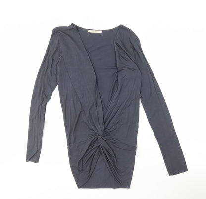 Charli Women's Blue Wrap Long Sleeve Top Size 10