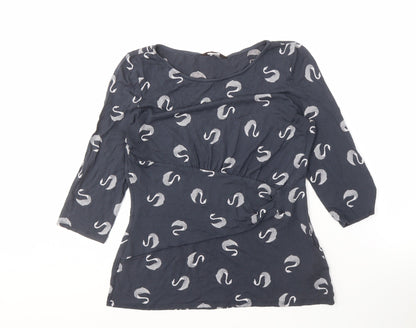 Womens UK Size 14 Phase Eight Blue Wrap Blouse