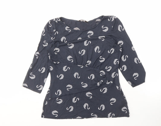 Womens UK Size 14 Phase Eight Blue Wrap Blouse