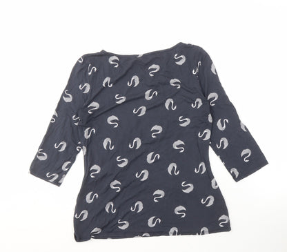 Womens UK Size 14 Phase Eight Blue Wrap Blouse