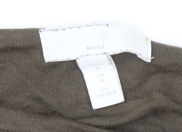 H&M Women's Brown Sleeveless Playsuit - M, Casual Summer