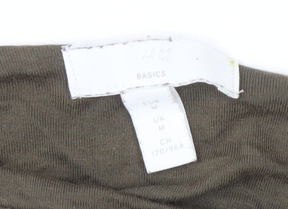 H&M Women's Brown Sleeveless Playsuit - M, Casual Summer