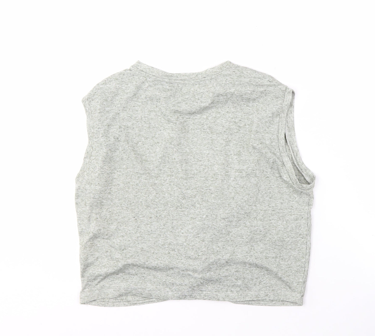 Womens UK Size M VERO MODA Grey Cropped Tank