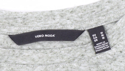 Womens UK Size M VERO MODA Grey Cropped Tank