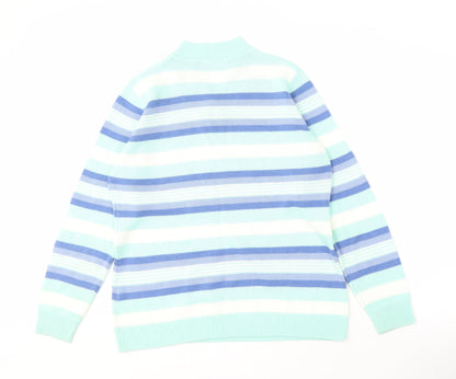 Womens UK Size M Isle Essentials Multicoloured Pullover Jumper