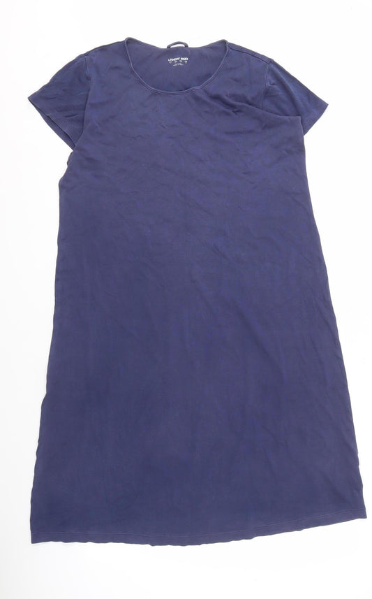Lands' End Women's Blue T-Shirt Dress - Size S Casual