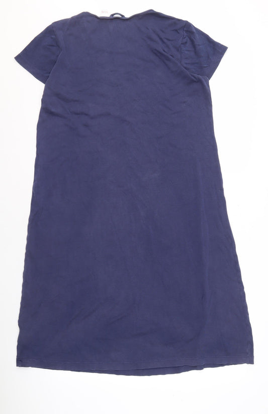 Lands' End Women's Blue T-Shirt Dress - Size S Casual