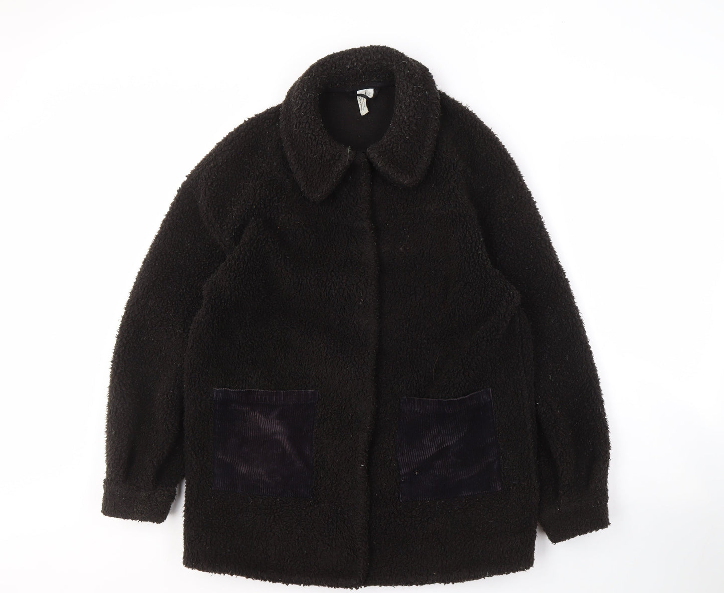 & Other Stories Women's Black Mid-Length Jacket, Size 2