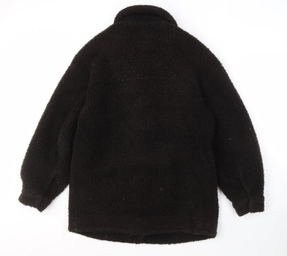 & Other Stories Women's Black Mid-Length Jacket, Size 2