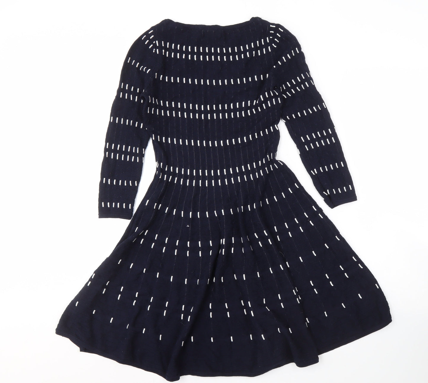 Monsoon Women's Black Knit Dress S Round Neck