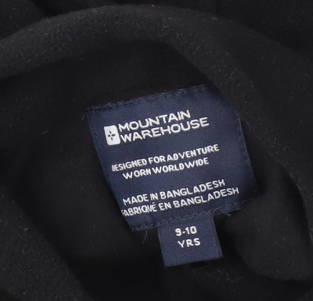 Mountain Warehouse Boys Black Fleece Pullover Hoodie, 9-10 Years
