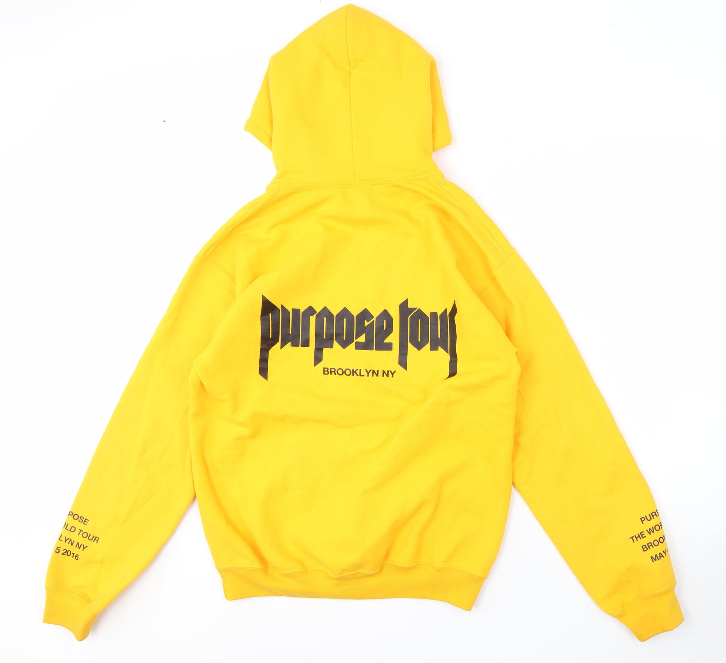 Mens UK Size S Gildan Yellow Pullover Hoodie