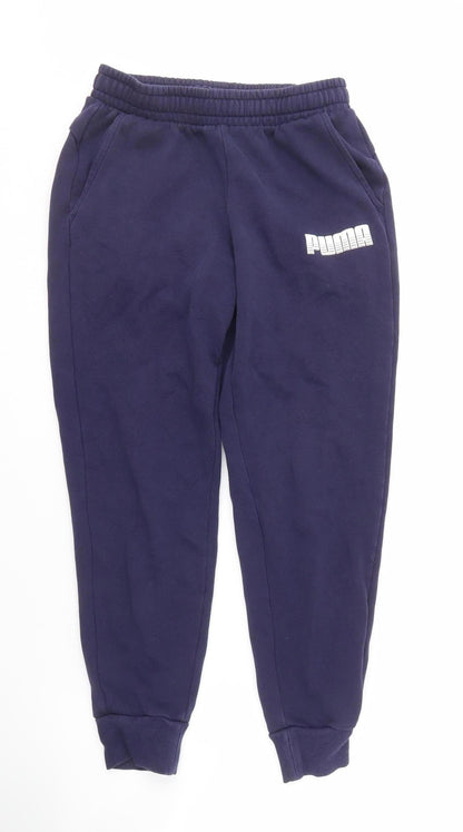 Puma Men's Blue Fleece Joggers Size M