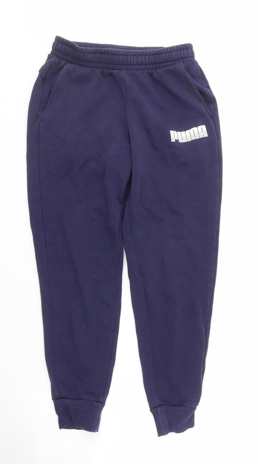 Puma Men's Blue Fleece Joggers Size M