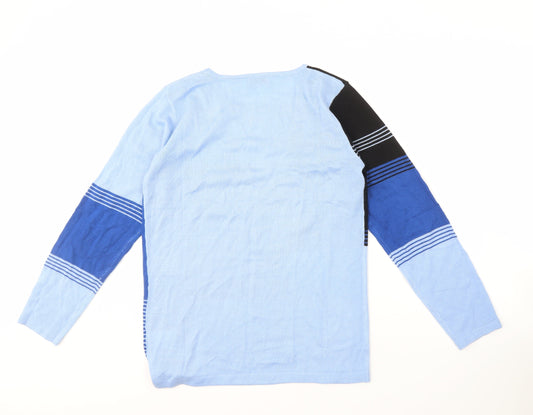 Damart Women's Blue Striped Pullover Jumper S