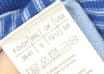 Damart Women's Blue Striped Pullover Jumper S