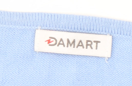Damart Women's Blue Striped Pullover Jumper S
